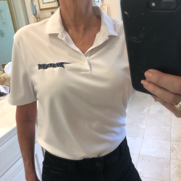 FREE with purchase: Nike Golf Dri-Fit polo shirt, Warriors, white Sz M - Picture 7 of 11